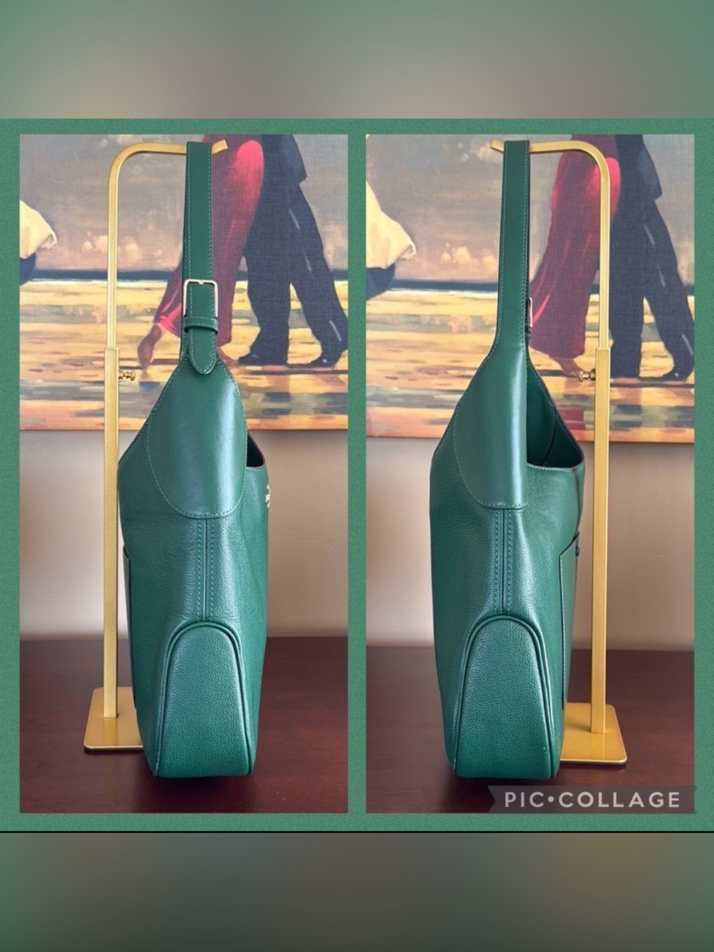 KATE SPADE ♠️ New York "Aster" 💚DEEP JADE GREEN💚LEATHER SHOULDER BAG 🌟EUC🌟 - Picture 10 of 17